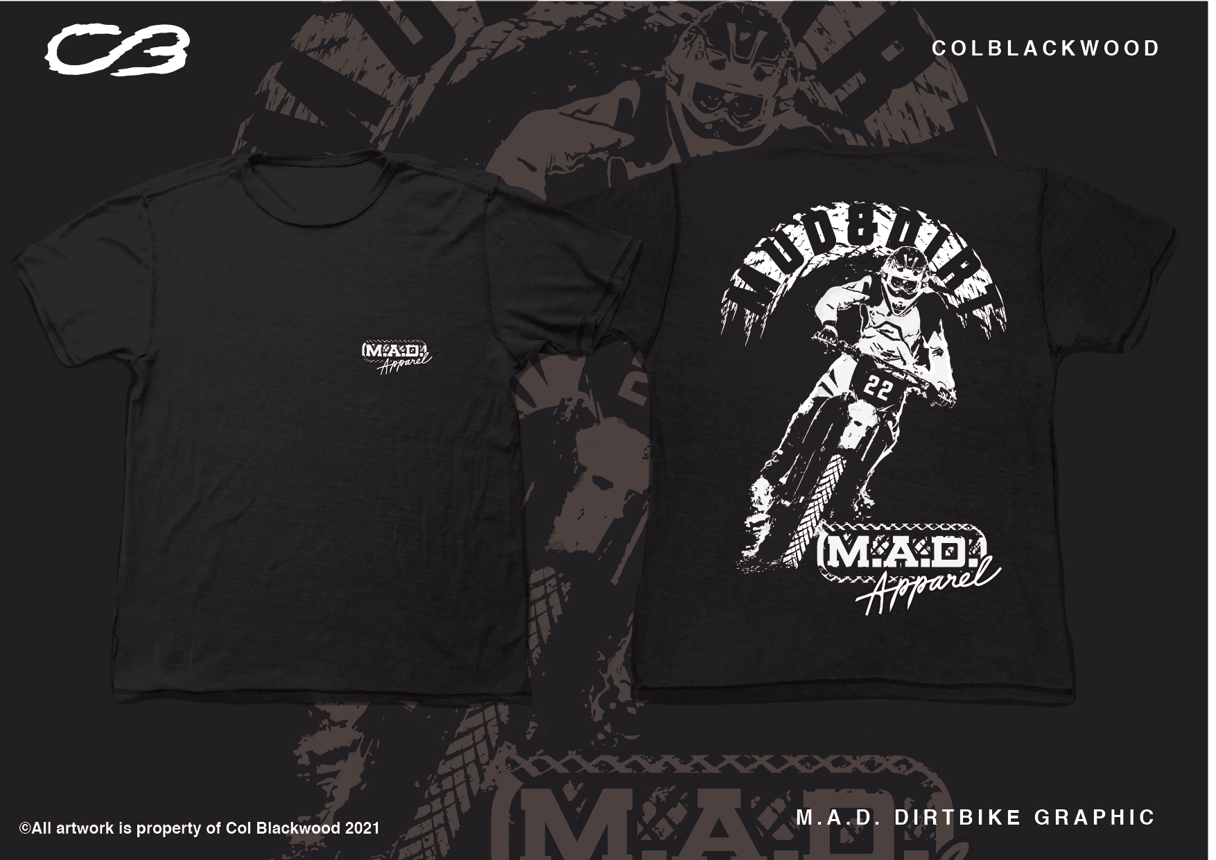 T-shirt Design by Col 3 for MAD Apparel Co. | Design #27771706