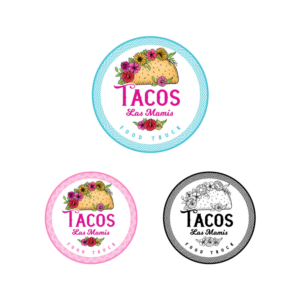 Tacos Las Mamis | Logo-Design von Amethystica