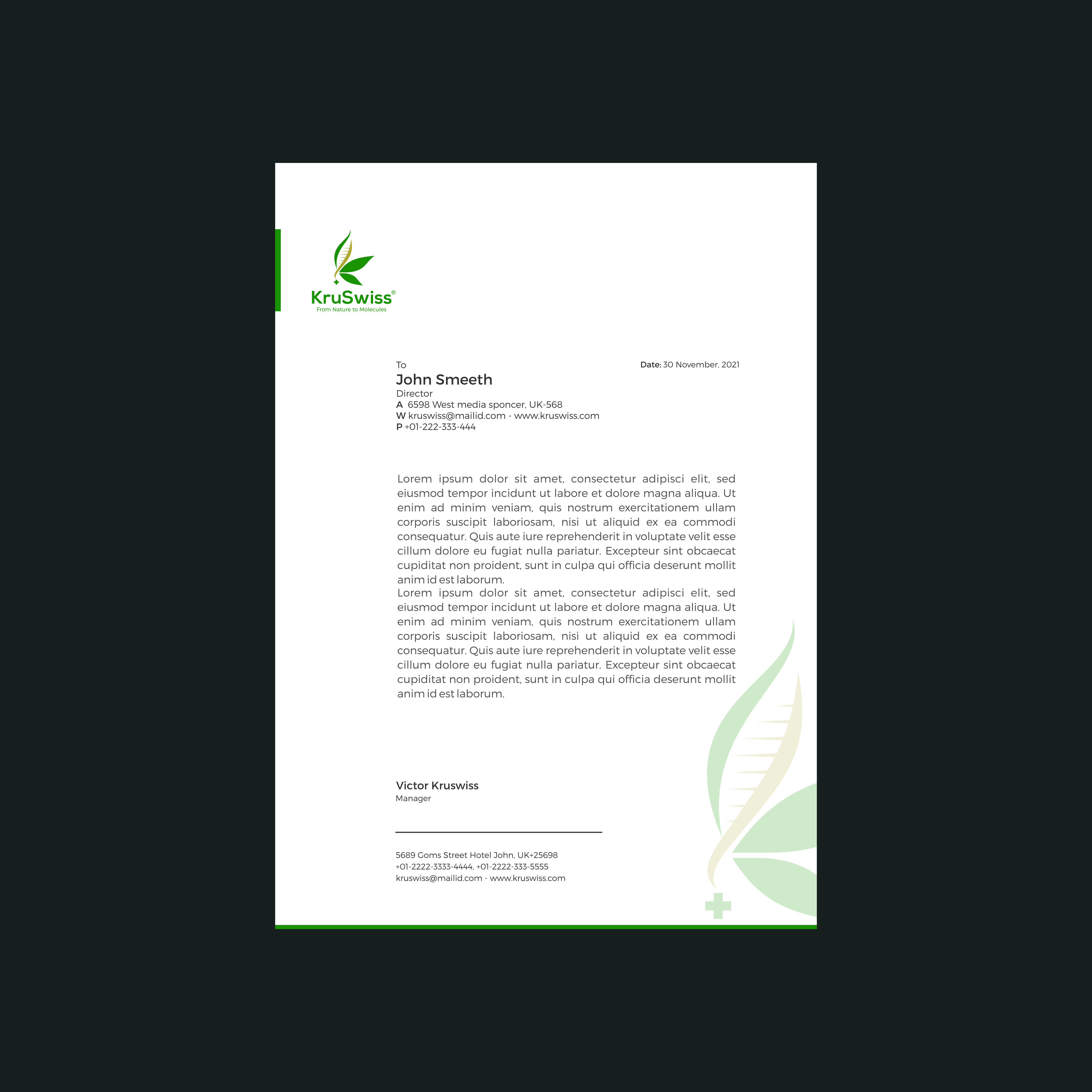 Diseño de Papelería por CSARTWORK para KruSwiss | Diseño #27737407