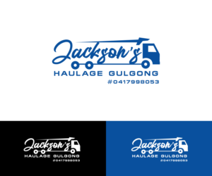 Jackson's Haulage Gulgong with #0417998053 included | Logo Design by mouisrachel