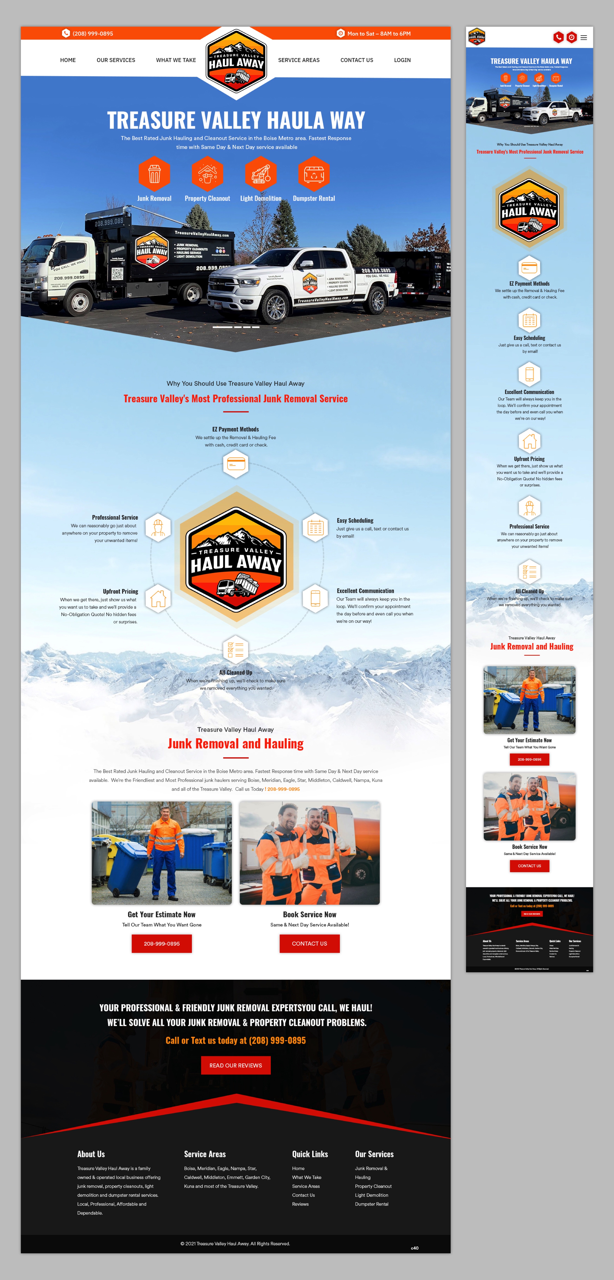 Web Design by pb for Treasure Valley HAUL AWAY | Design #27749913