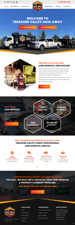 Diseño Web por pb para Treasure Valley HAUL AWAY | Diseño: #27749917