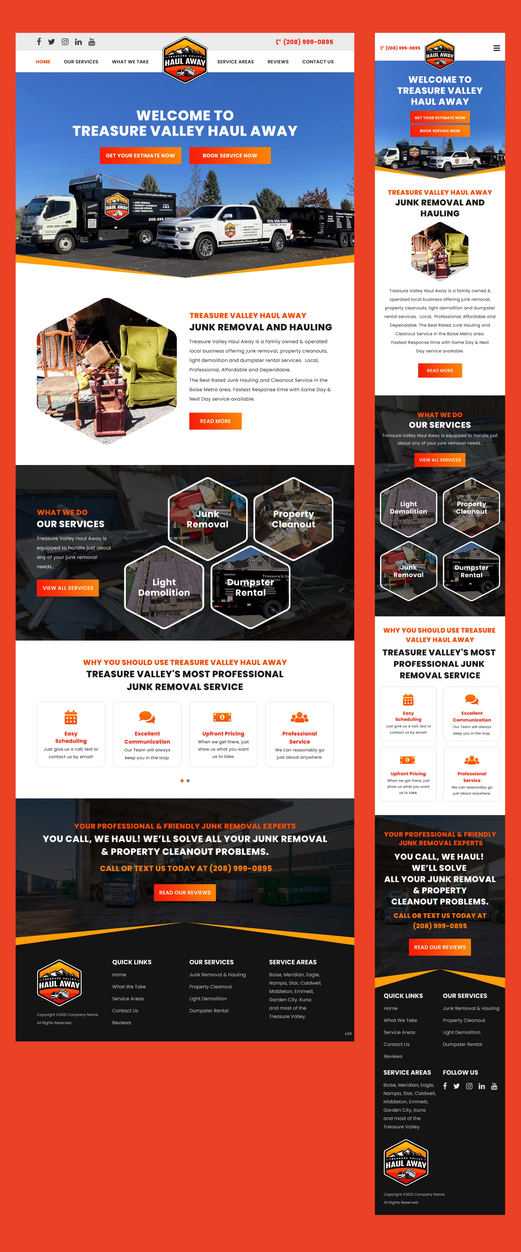 Web Design by pb for Treasure Valley HAUL AWAY | Design #27754648