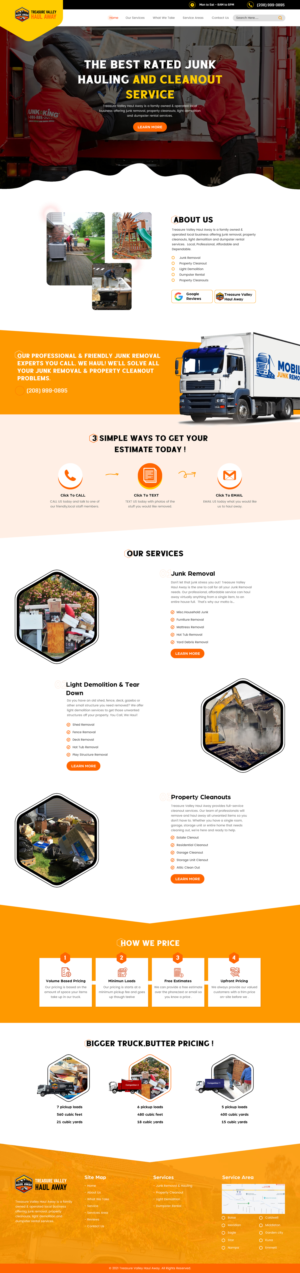 Diseño Web por rightway para Treasure Valley HAUL AWAY | Diseño: #27749669