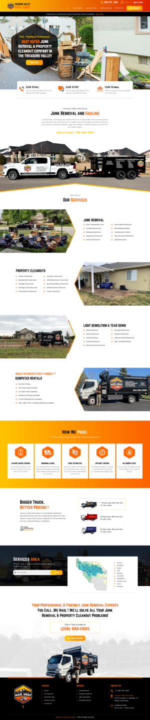 Diseño Web por rightway para Treasure Valley HAUL AWAY | Diseño: #27749671