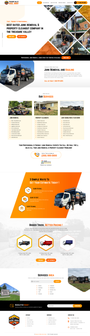 Diseño Web por rightway para Treasure Valley HAUL AWAY | Diseño: #27749672