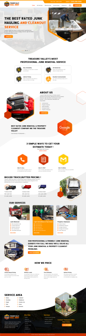Diseño Web por rightway para Treasure Valley HAUL AWAY | Diseño: #27749673