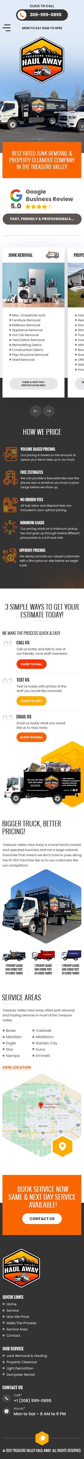 Diseño Web por nzdesigners para Treasure Valley HAUL AWAY | Diseño: #27748672