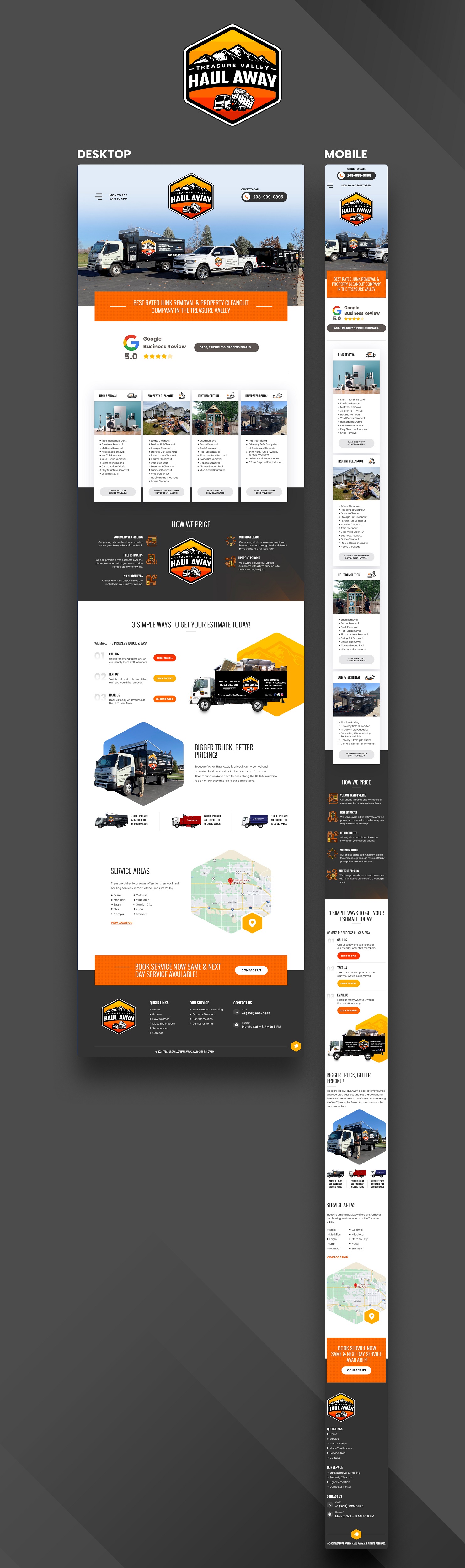 Web Design par nzdesigners pour Treasure Valley HAUL AWAY | Design #27765095