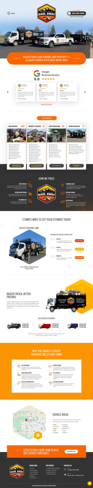 Diseño Web por nzdesigners para Treasure Valley HAUL AWAY | Diseño: #27834568