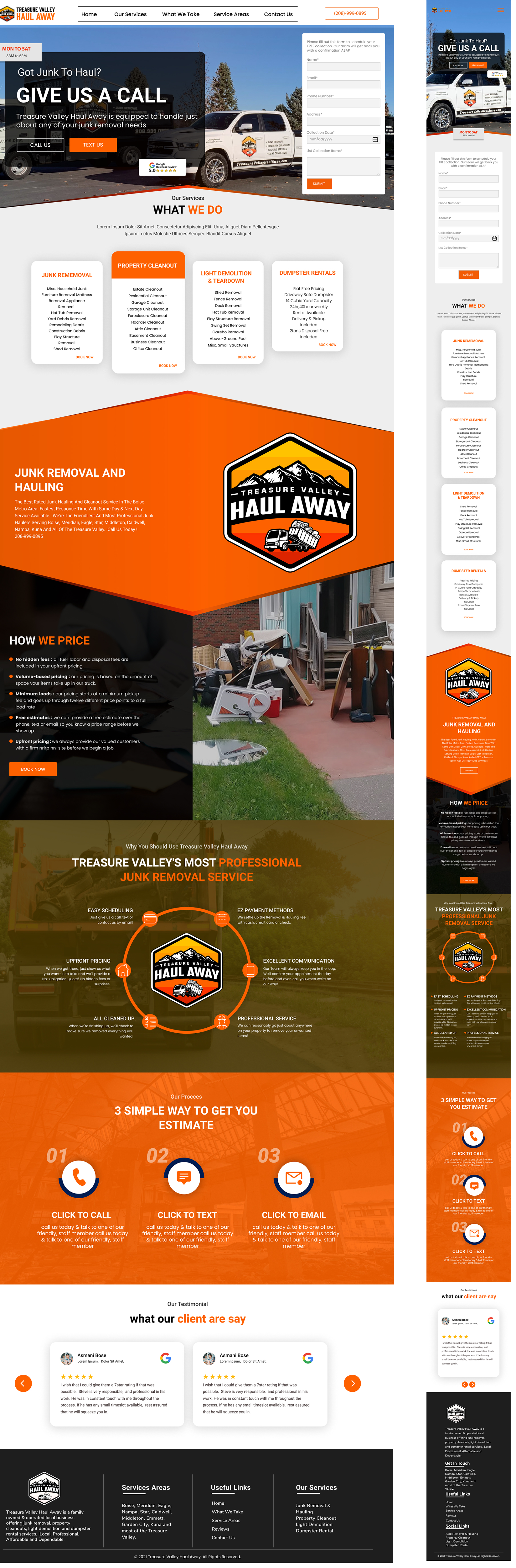 Web Design by Adeel Rahman for Treasure Valley HAUL AWAY | Design #27767564