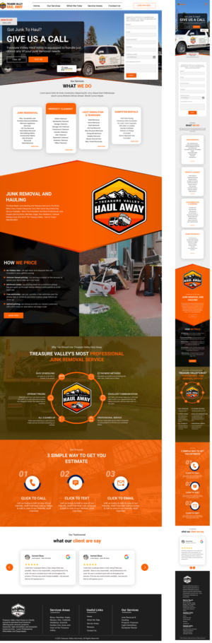 Diseño Web por Adeel Rahman para Treasure Valley HAUL AWAY | Diseño: #27767564