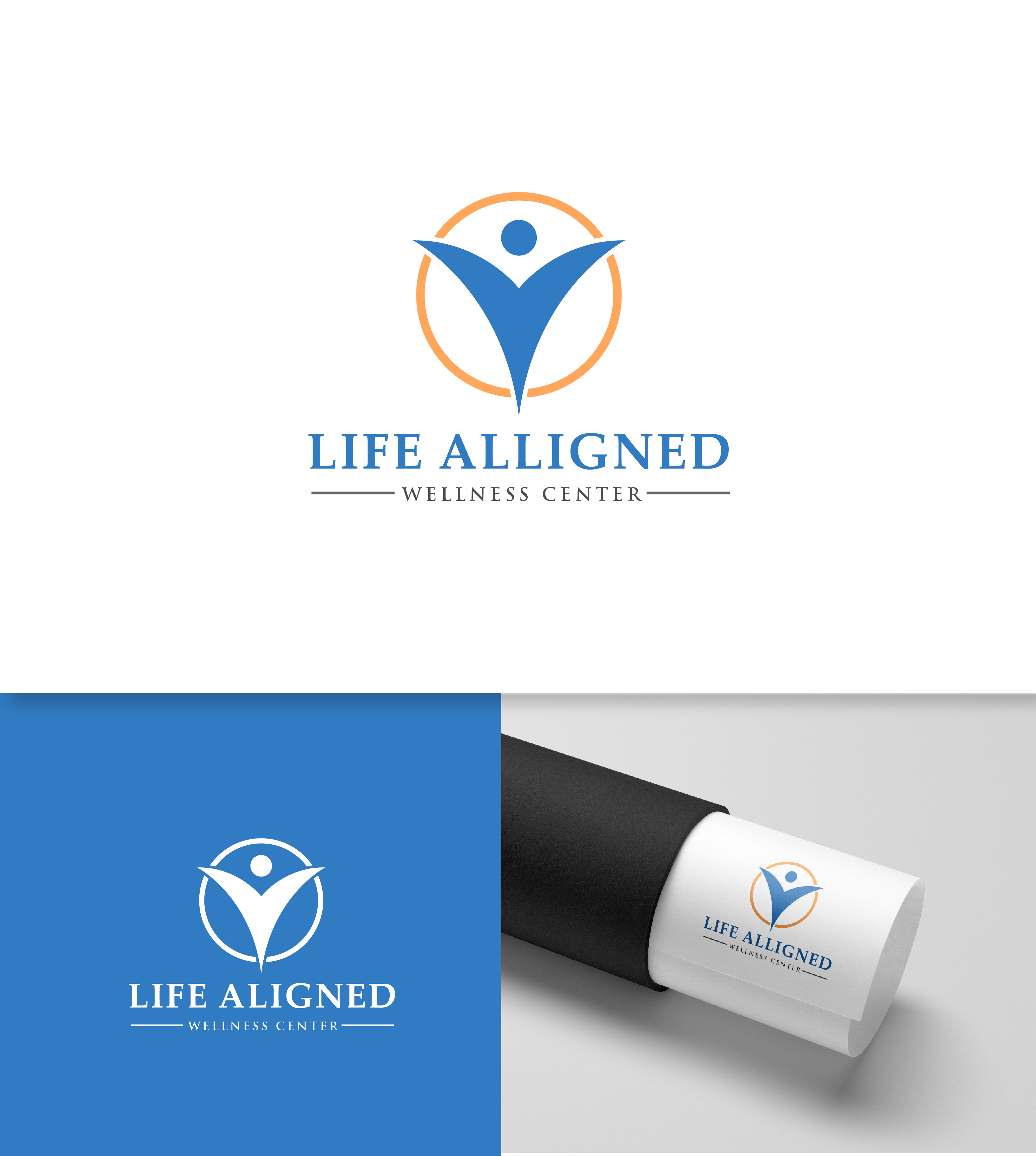 Logo Design by RikoAji for Life Aligned Wellness Center | Design #27763286