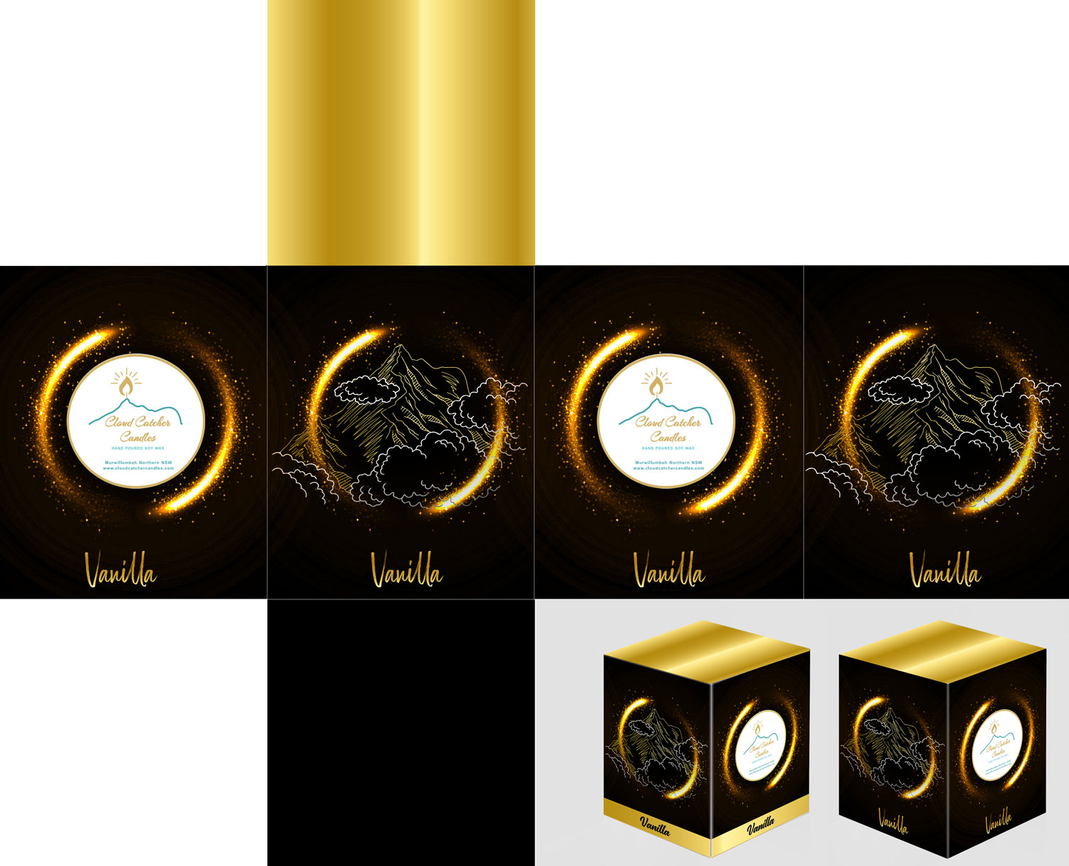 Packaging Design by ojulia for Cloud Catcher Candles | Design #27804599