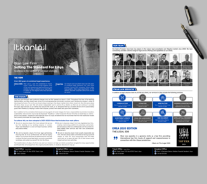 Brochure Design by GraphicsGuru for Itkan law firm | Design: #27792756
