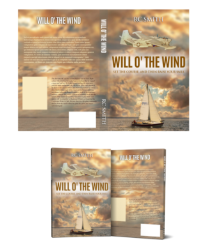 Fictional book front and back cover. Book name is Will O' the Wind | Book Cover Design by Wally_F