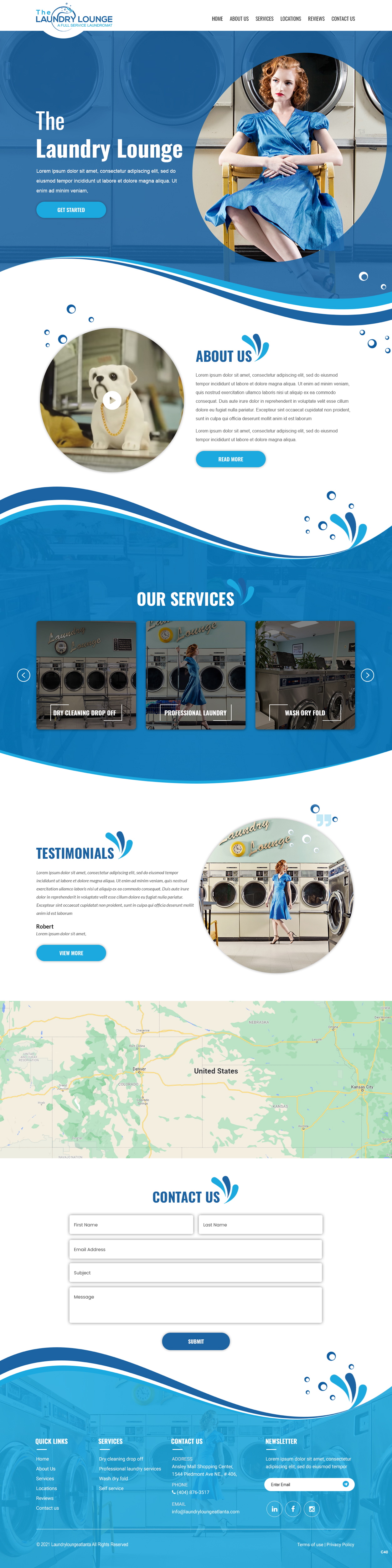 Web Design par pb pour Atlanta Laundry Company, Inc. | Design #27767730