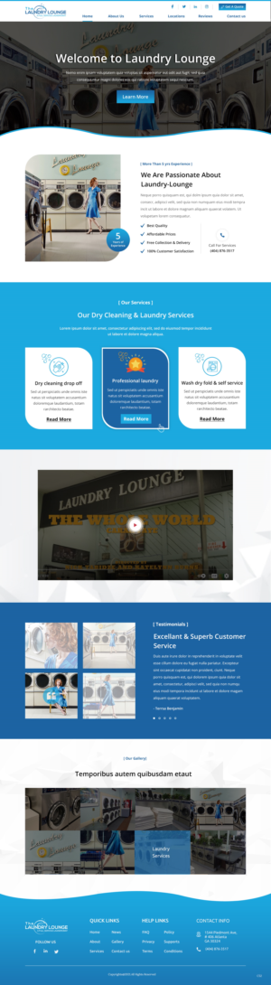 Web Design by pb for Atlanta Laundry Company, Inc. | Design: #27767735