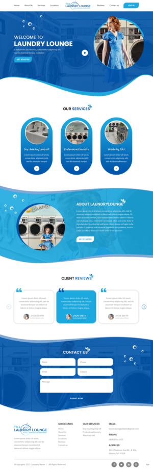 Web Design by pb for Atlanta Laundry Company, Inc. | Design: #27767736
