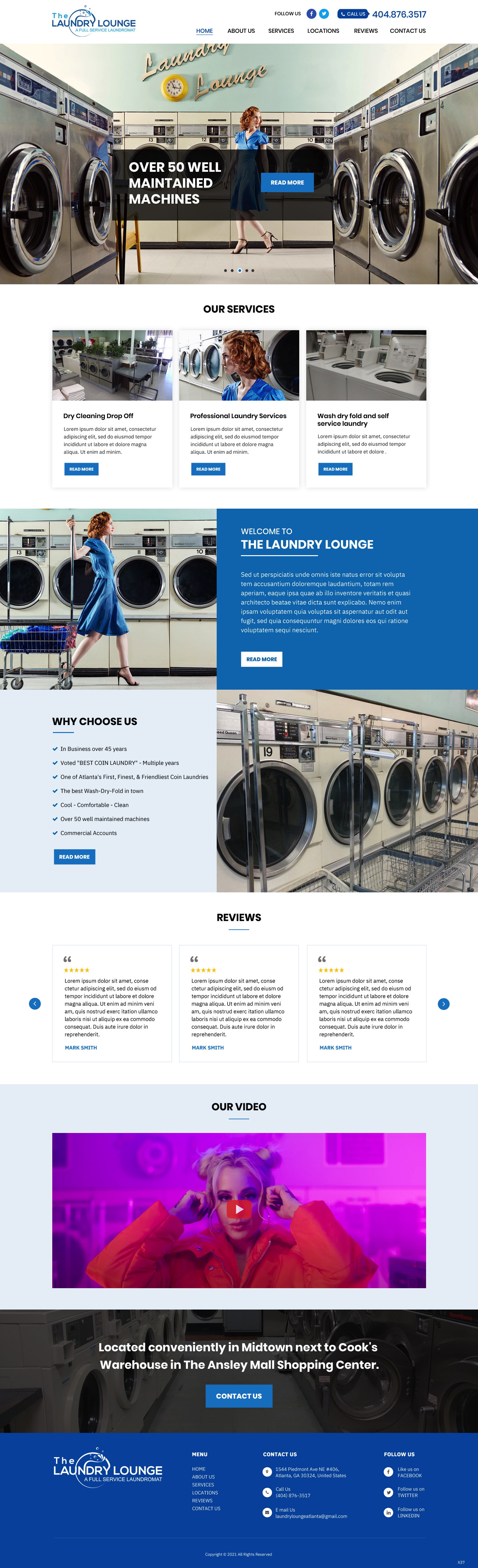 Web Design par pb pour Atlanta Laundry Company, Inc. | Design #27767738