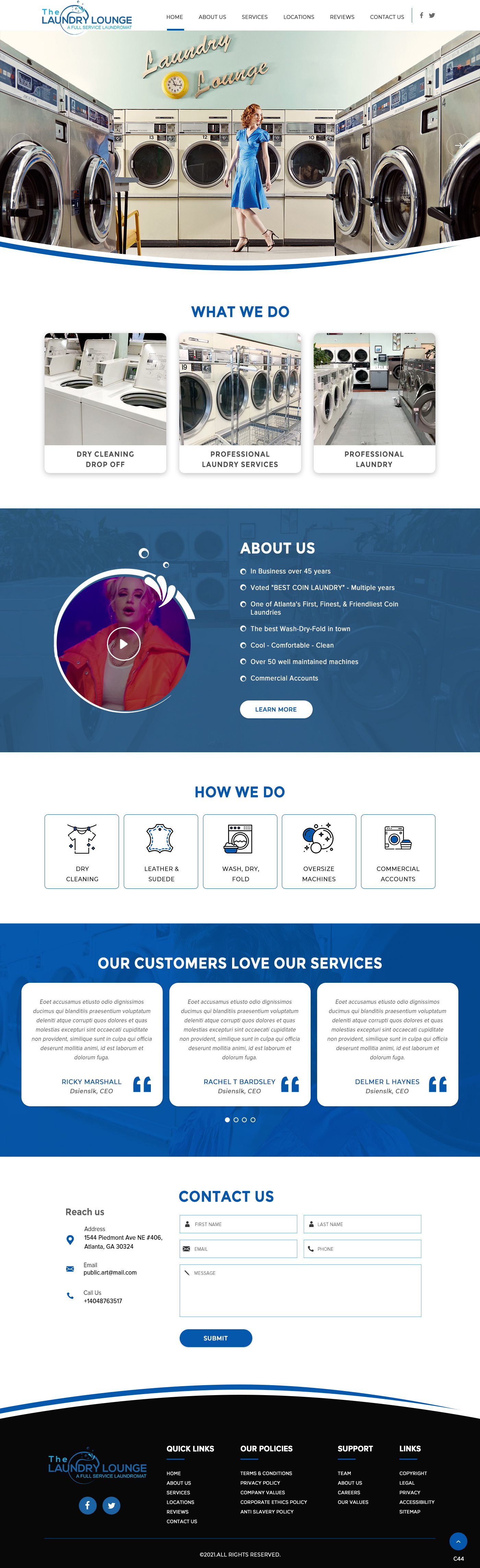 Web Design par pb pour Atlanta Laundry Company, Inc. | Design #27767739