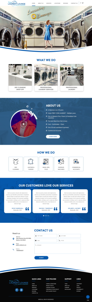 Web Design by pb for Atlanta Laundry Company, Inc. | Design: #27767739