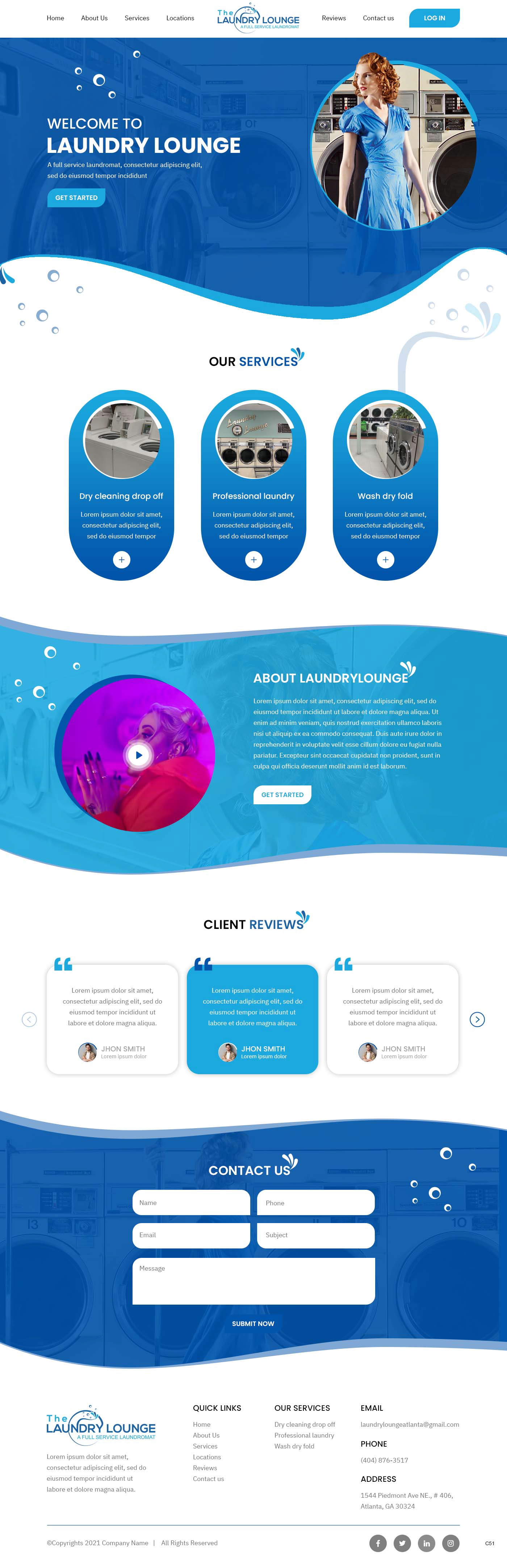 Web Design par pb pour Atlanta Laundry Company, Inc. | Design #27776559