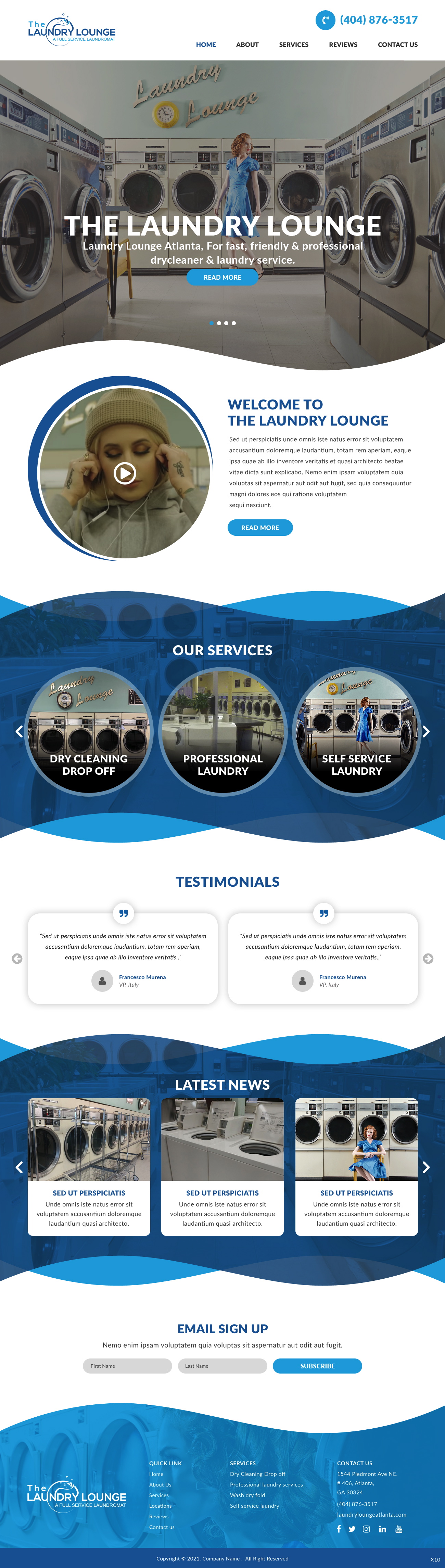 Web Design by pb for Atlanta Laundry Company, Inc. | Design #27776561