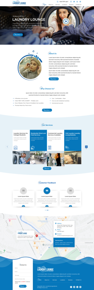 Laundry Lounge Laundromat Wordpress Design | Web Design by Sbss