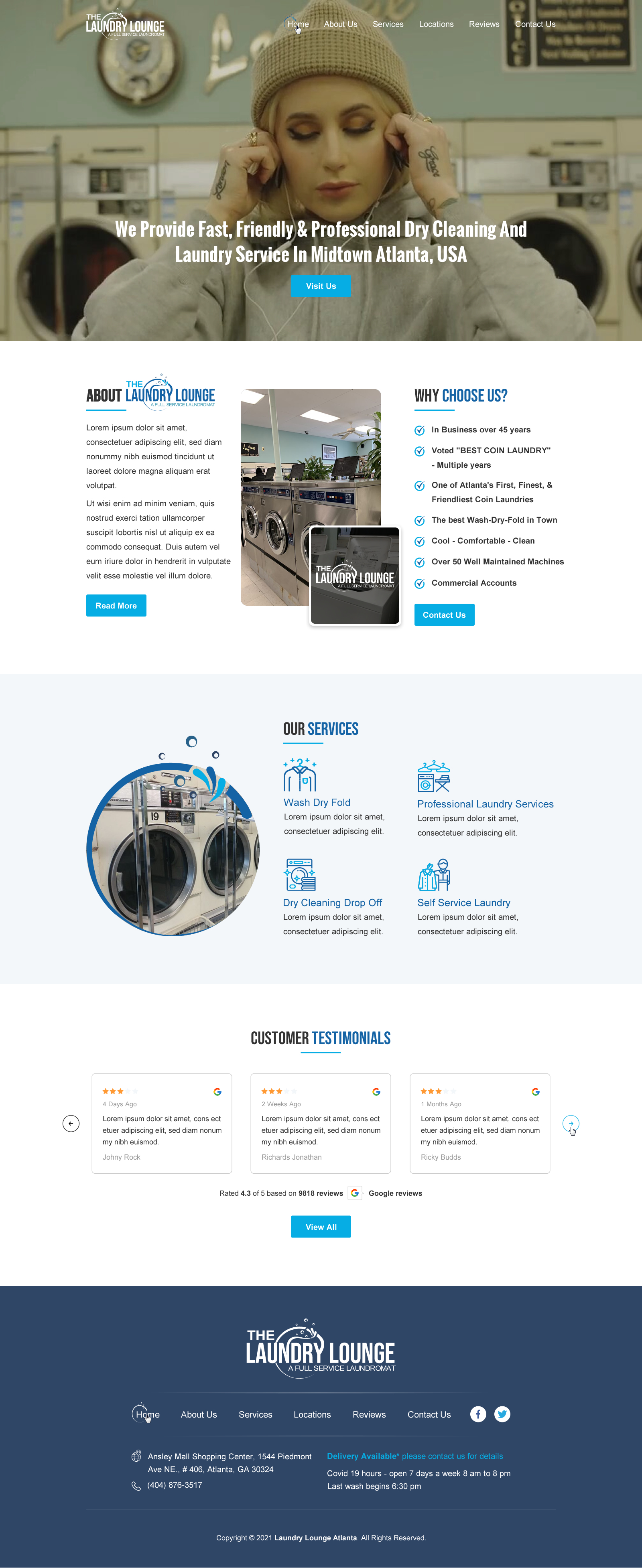 Web Design par Sbss pour Atlanta Laundry Company, Inc. | Design #27769939
