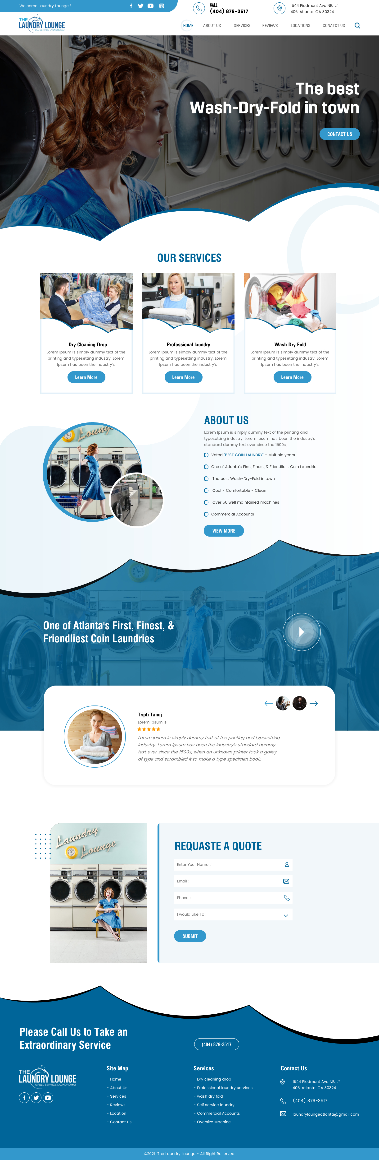 Web Design par rightway pour Atlanta Laundry Company, Inc. | Design #27780477