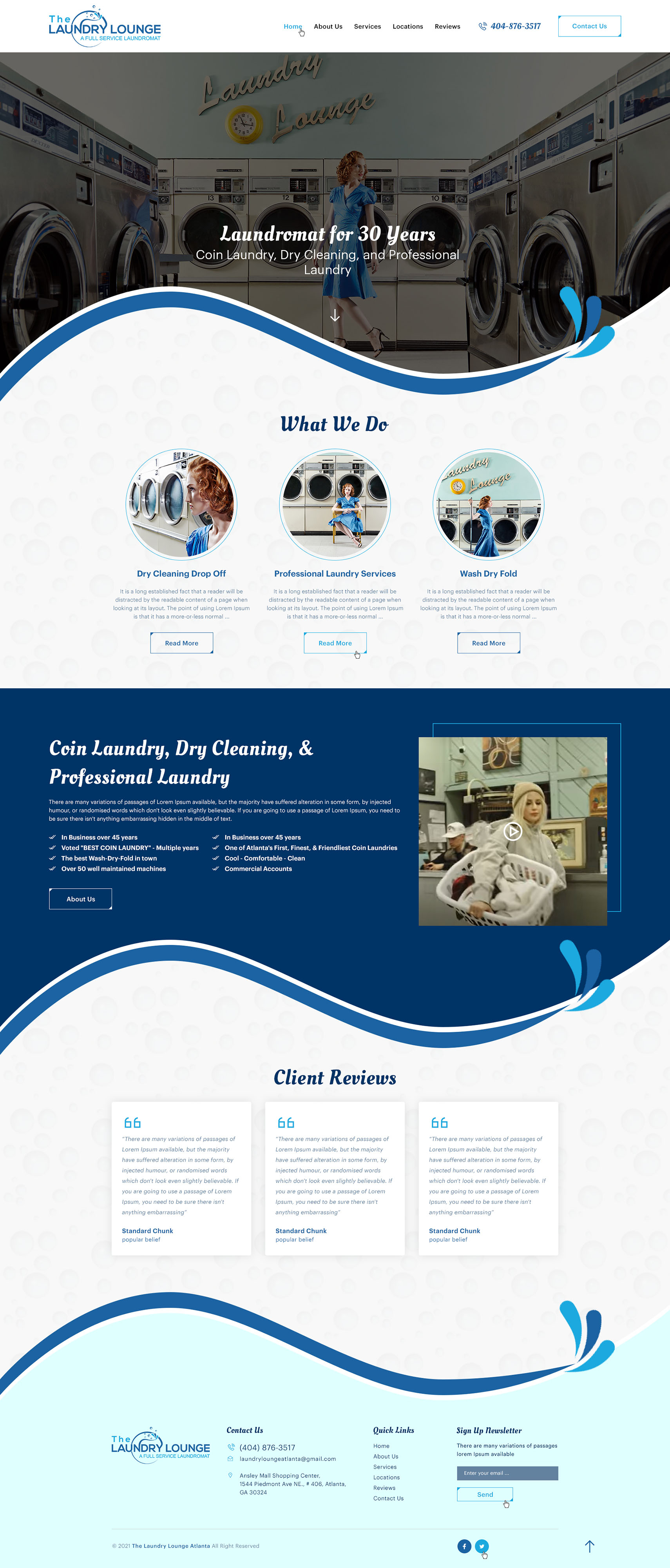 Web Design by Ved Web Services for Atlanta Laundry Company, Inc. | Design #27786600