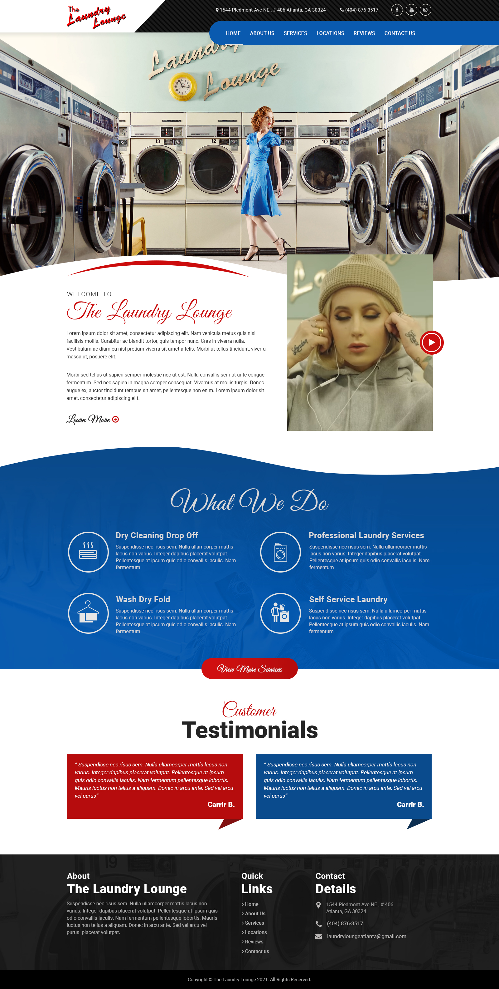 Web Design by Dream Logo Design for Atlanta Laundry Company, Inc. | Design #27767151