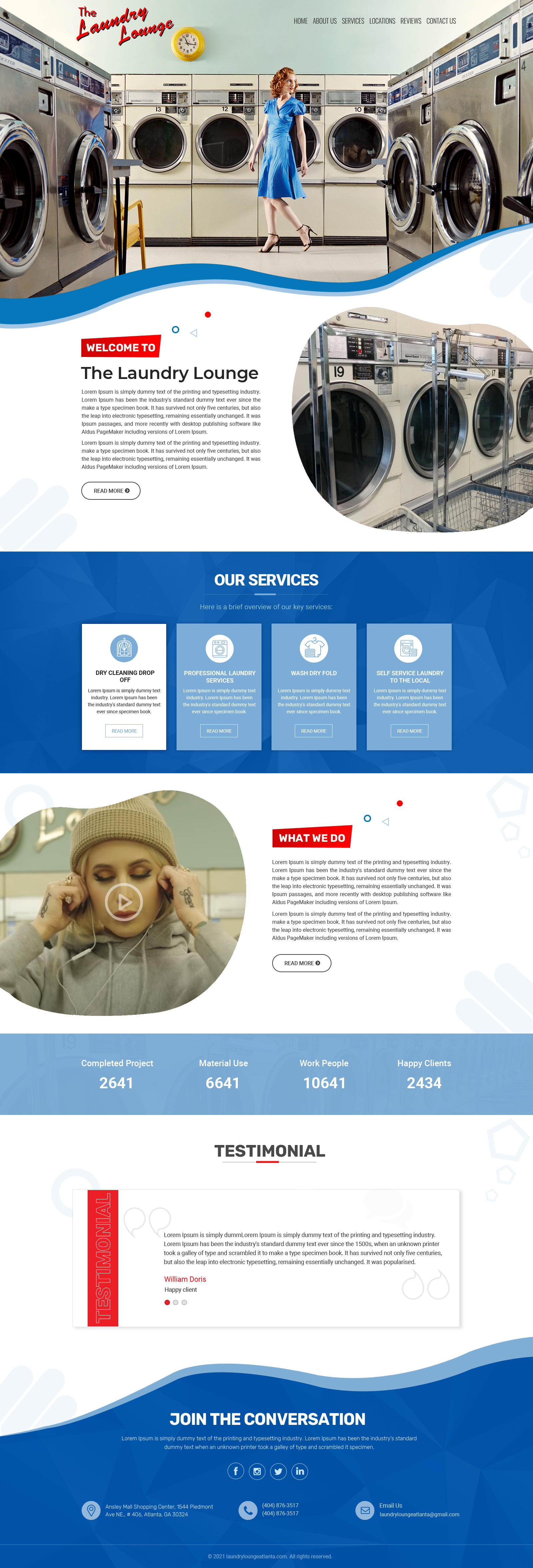 Web Design by Dream Logo Design for Atlanta Laundry Company, Inc. | Design #27767153
