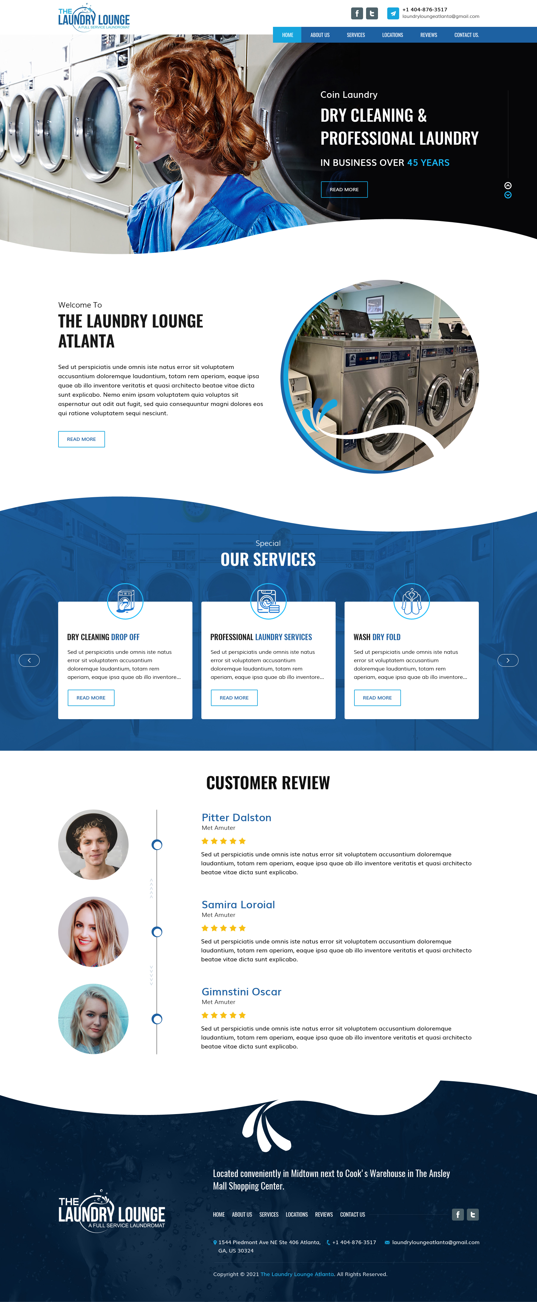 Web Design by sai.designer87 for Atlanta Laundry Company, Inc. | Design #27767006
