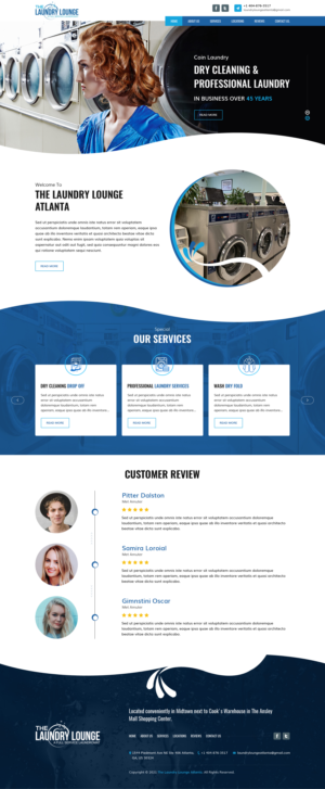 Web Design by sai.designer87 for Atlanta Laundry Company, Inc. | Design: #27767006