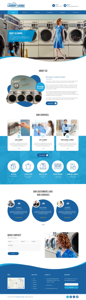 Laundry Lounge Laundromat Wordpress Design | Web Design by bdesigner9