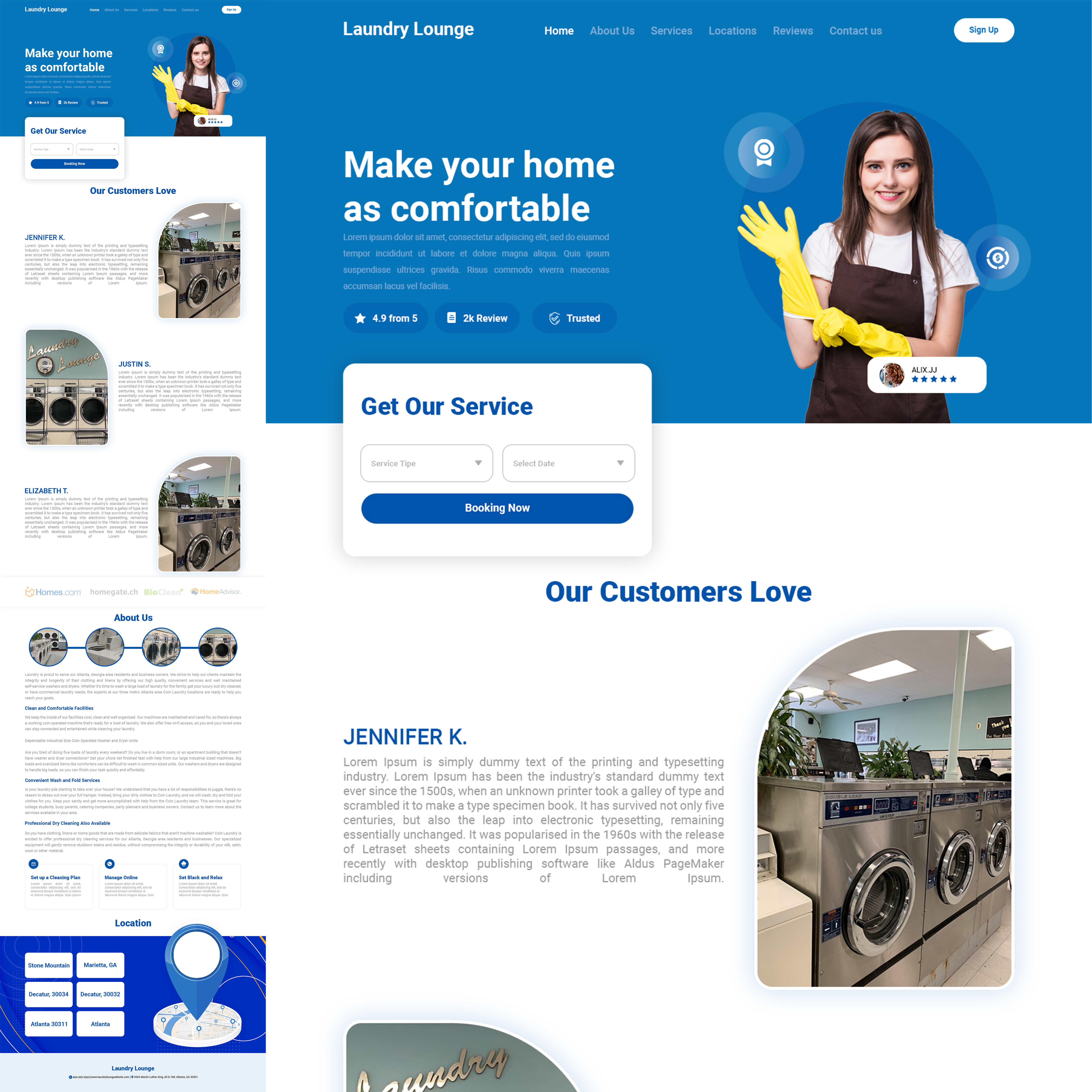 Web Design by dxdesignz for Atlanta Laundry Company, Inc. | Design #27787040