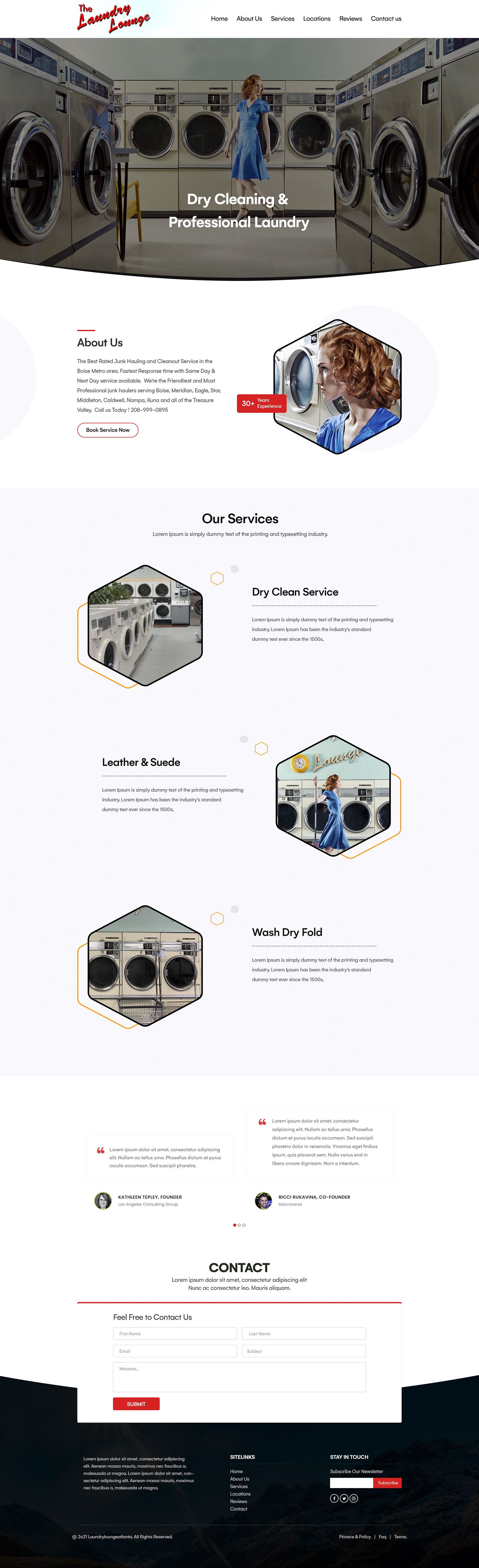Web Design by Shijo John for Atlanta Laundry Company, Inc. | Design #27776984