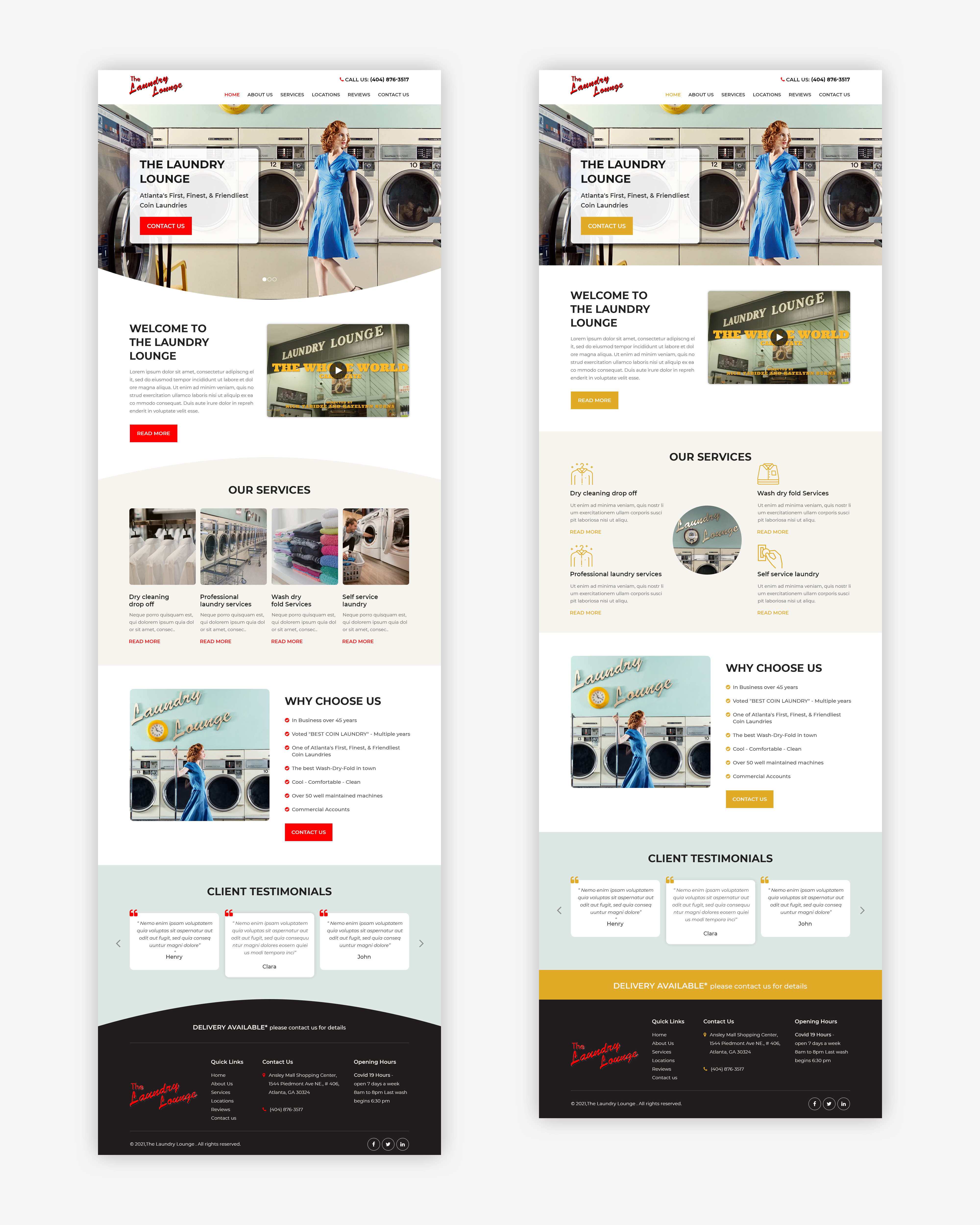 Web Design by Starlyn DS for Atlanta Laundry Company, Inc. | Design #27765455