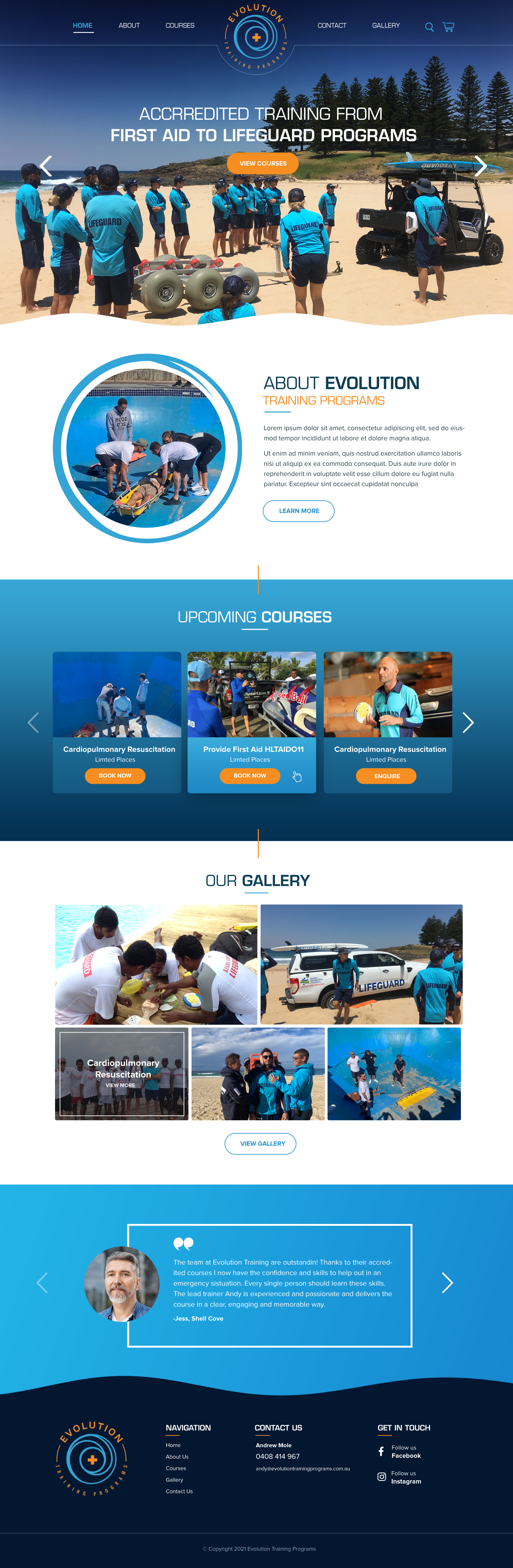 Web Design by Blue Sparrow for Evolution Training Programs | Design #27770544