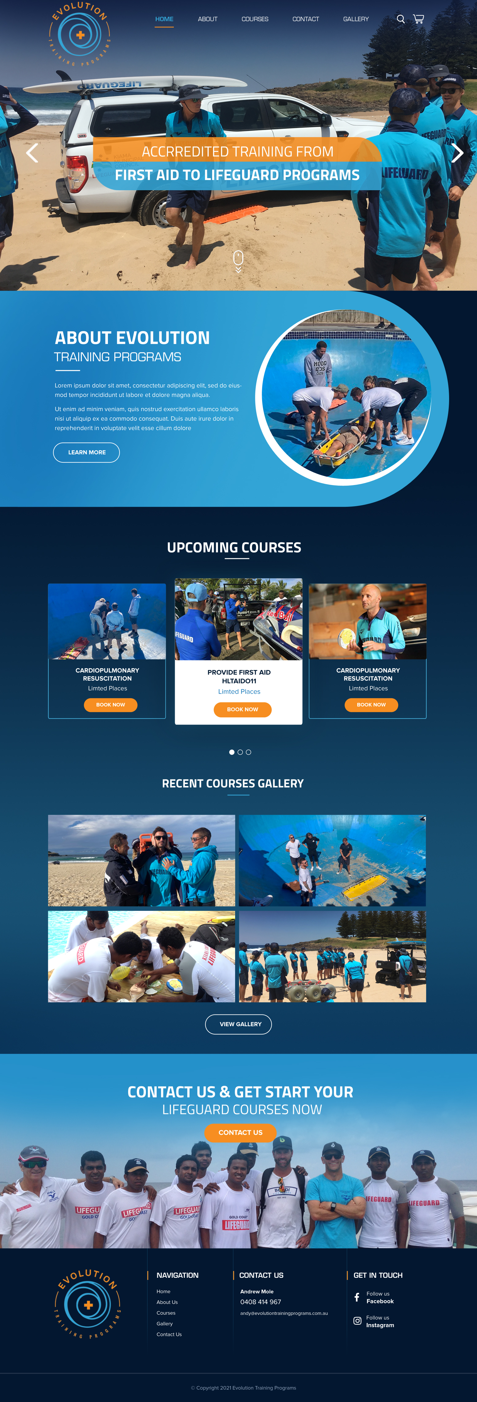Web Design by Blue Sparrow for Evolution Training Programs | Design #27770545