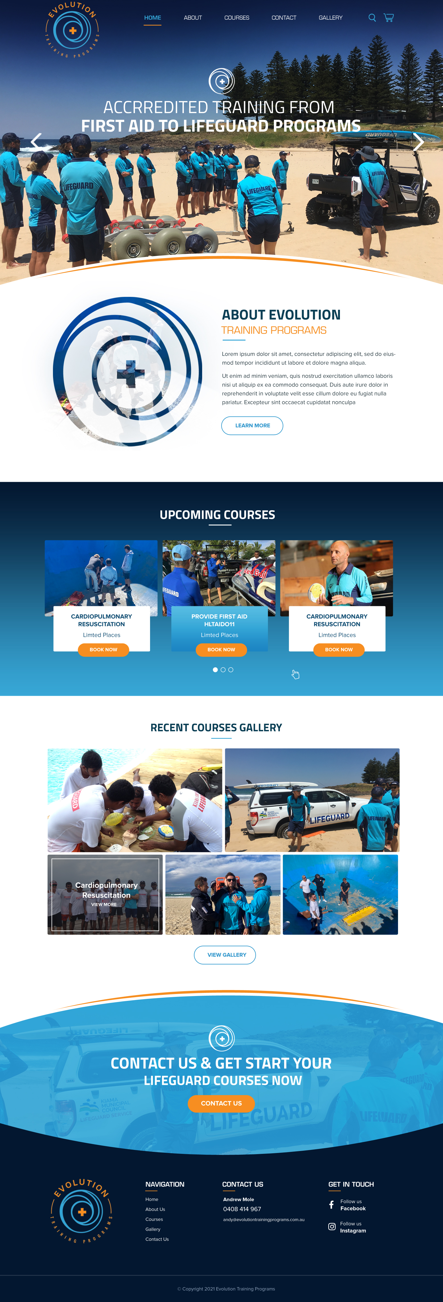 Web Design by Blue Sparrow for Evolution Training Programs | Design #27770546