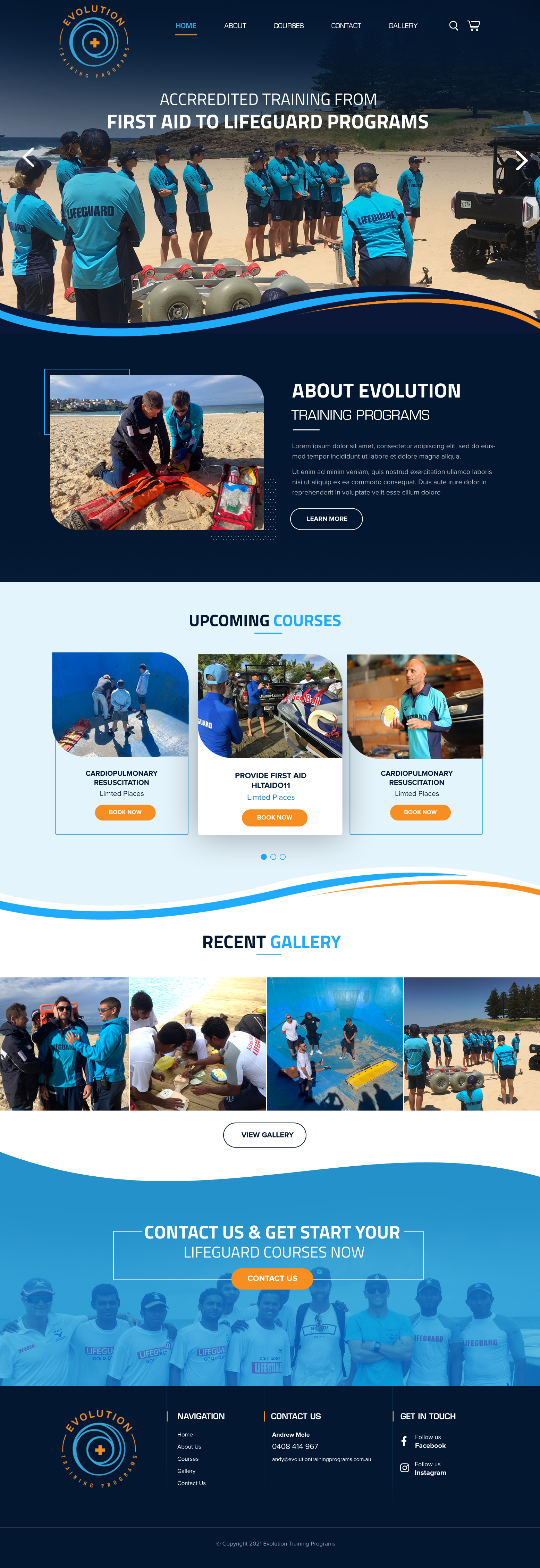 Web Design by Blue Sparrow for Evolution Training Programs | Design #27770547