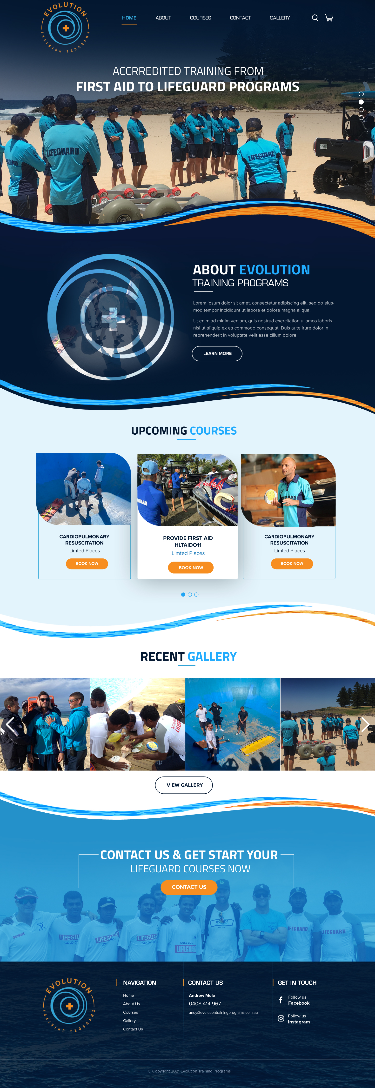 Web Design by Blue Sparrow for Evolution Training Programs | Design #27780434