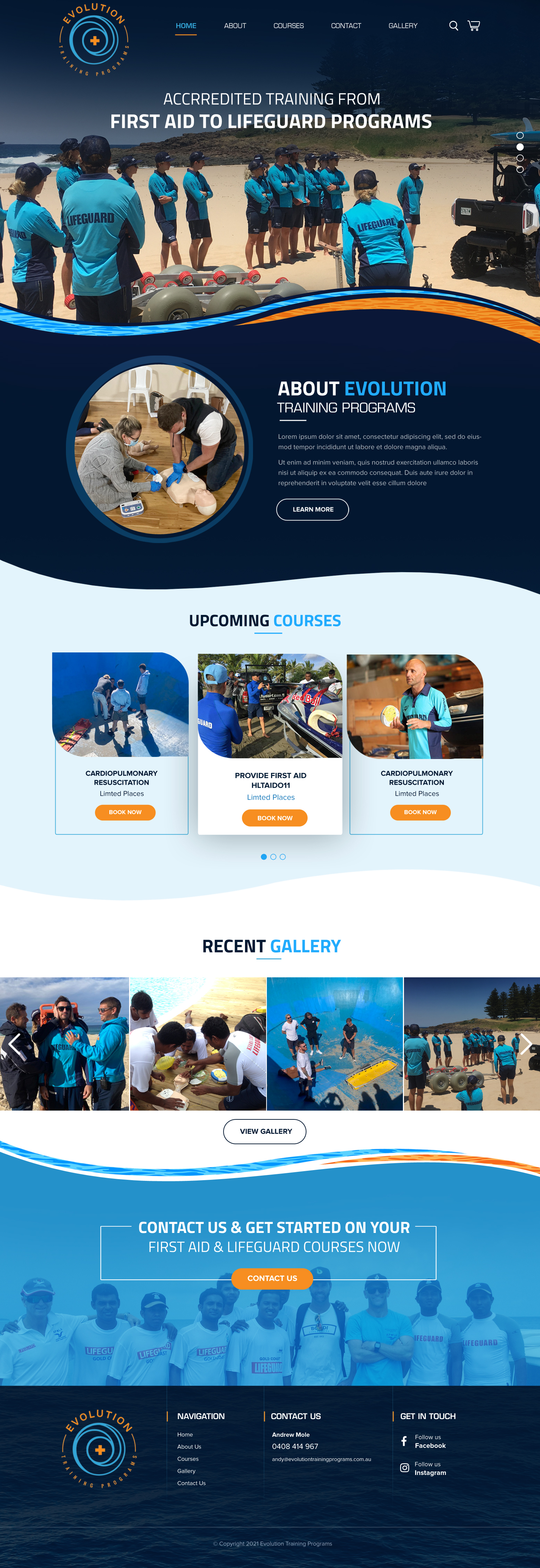 Web Design by Blue Sparrow for Evolution Training Programs | Design #27782898