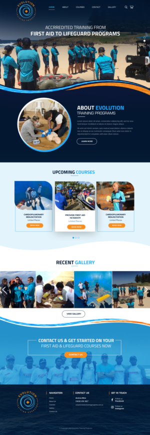 Web Design by Blue Sparrow for Evolution Training Programs | Design: #27782899