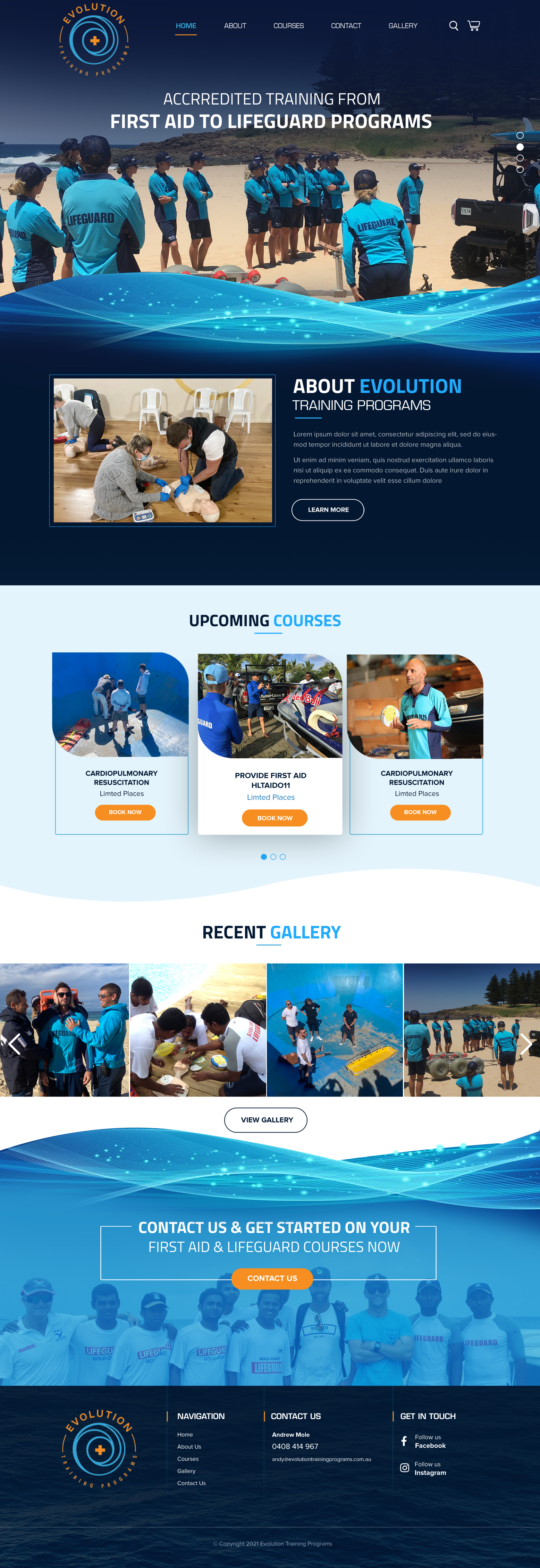 Diseño Web por Blue Sparrow para Evolution Training Programs | Diseño #27789239