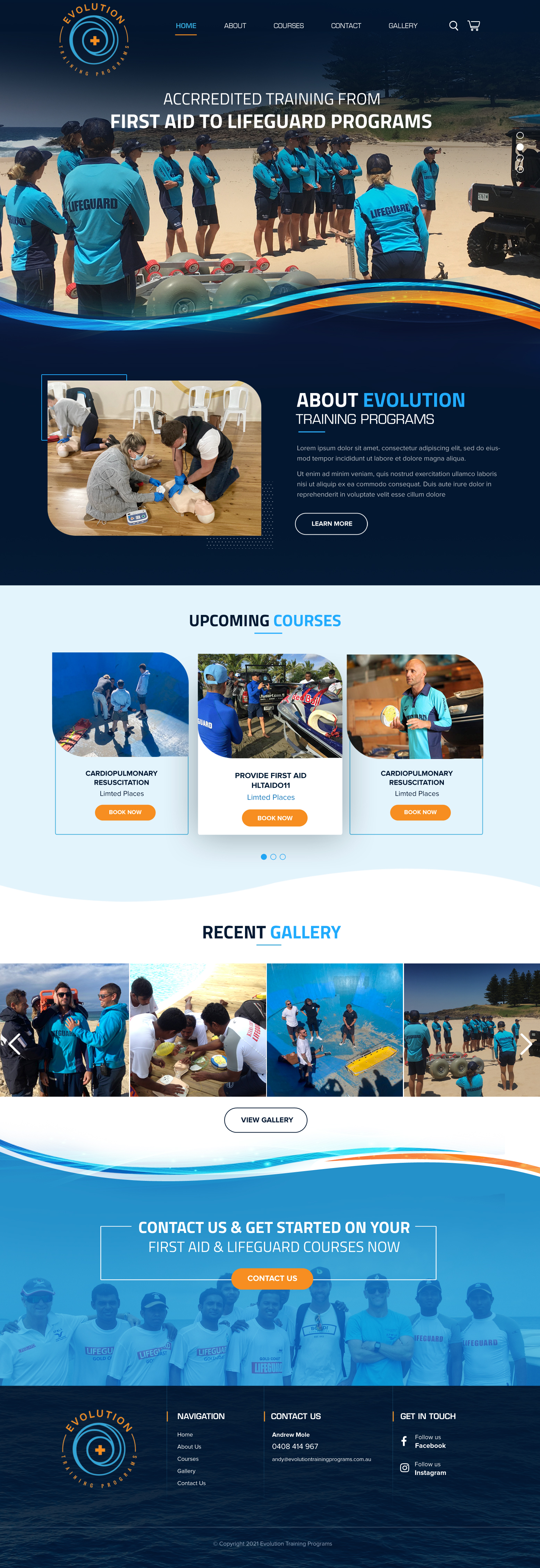 Web Design by Blue Sparrow for Evolution Training Programs | Design #27798705