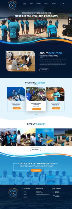 Web Design by Blue Sparrow for Evolution Training Programs | Design: #27798705